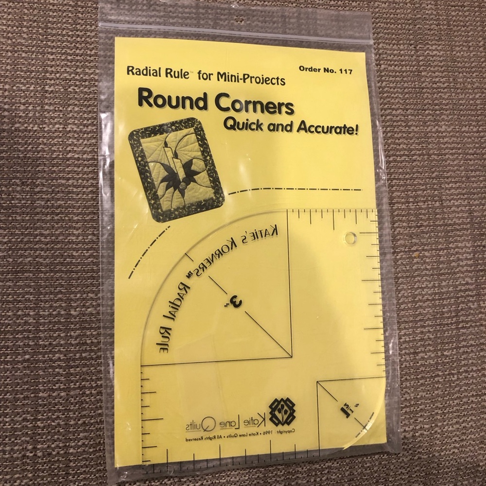 Radial rule for quilting and crafts